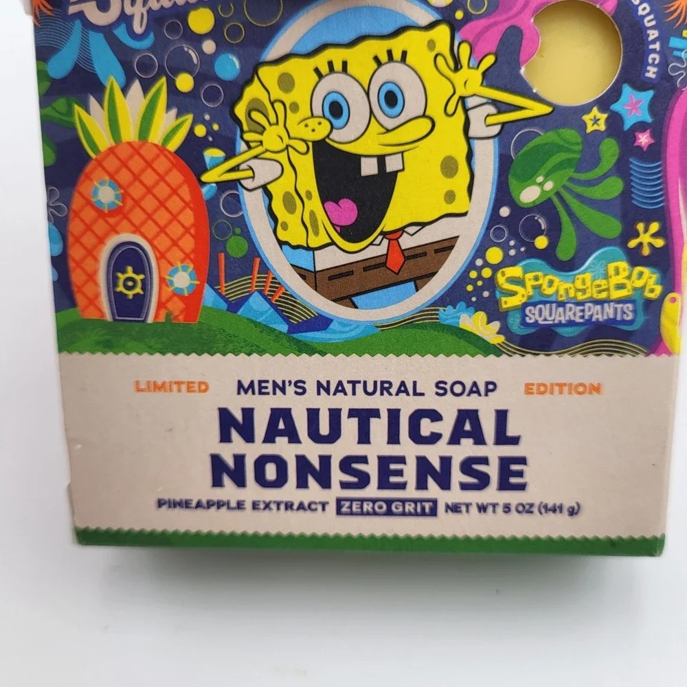 Dr. Squatch Spongebob (2) Sea Star (2) Nautical Nonsense Mens Natural Soap 5oz